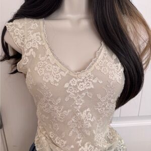 Express Lace Trim Top